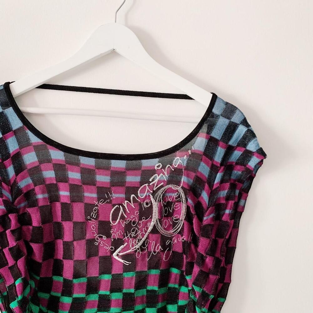 Y2K Desigual Checkered Dress S NWT - Picture 3 of 6